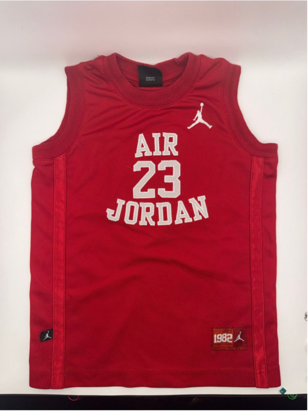 Nike Jordan Air 23 Basketball Jersey Red Youth Size L 6-7 Jumpman